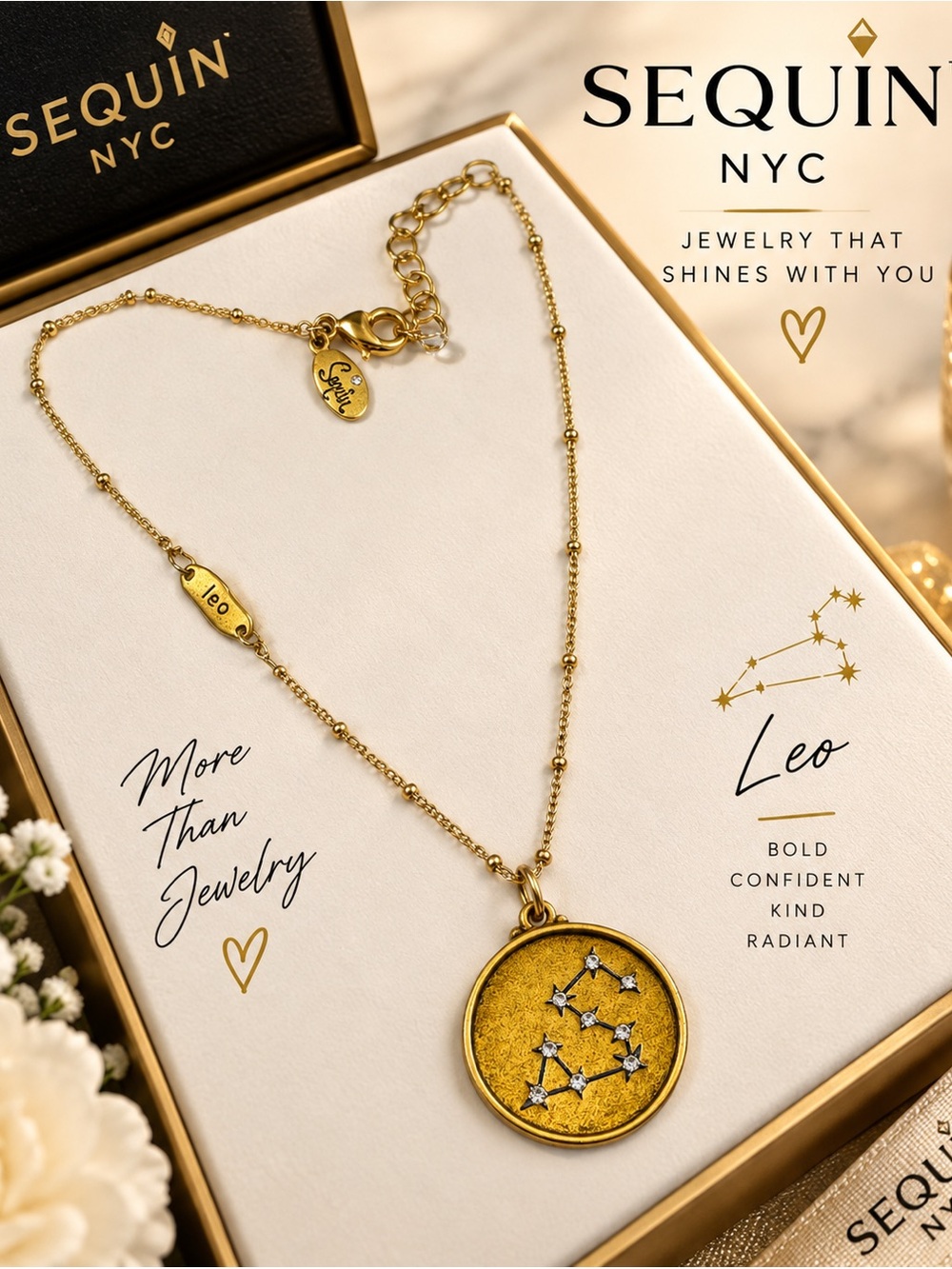 Leo Gold Constellation Necklace
